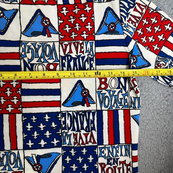 Vintage Phil Rose Shirt Womens Small Bon Voyage Cropped - Picture 2 of 9